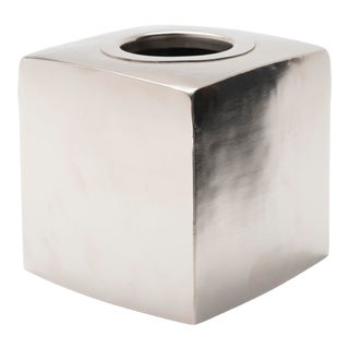 Nile Bath Accessories Tissue Holder in Silver For Sale