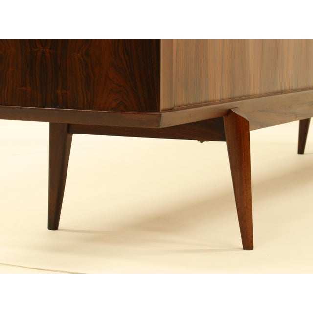 Large Rosewood Sideboard with Tambour Doors by Oswald Vermaercke for V-Form, Belgium, 1960s For Sale - Image 18 of 18