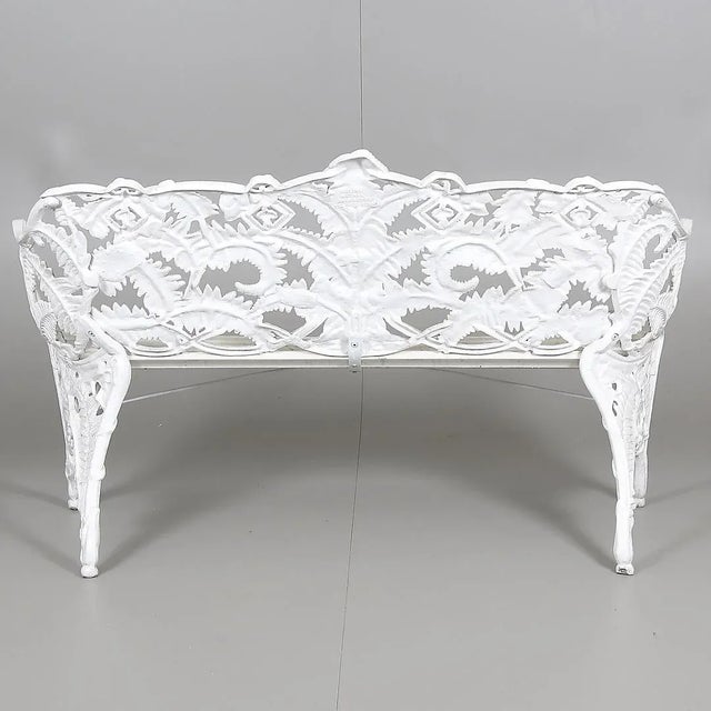 Swedish Garden Bench in Steel from Melins, 1960s For Sale - Image 6 of 7