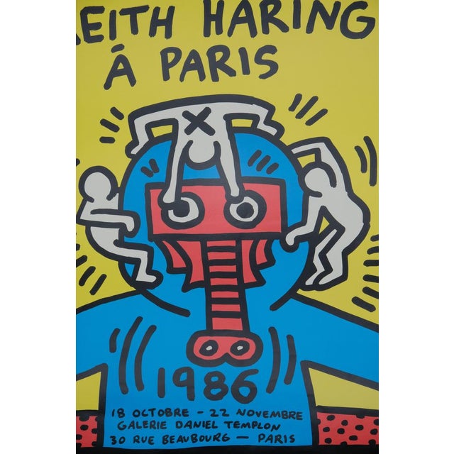 Keith Haring (1958-1990) Templon Gallery Color poster Signed in the plate On heavy paper, 50 × 62 cm (approx. 20 × 25...