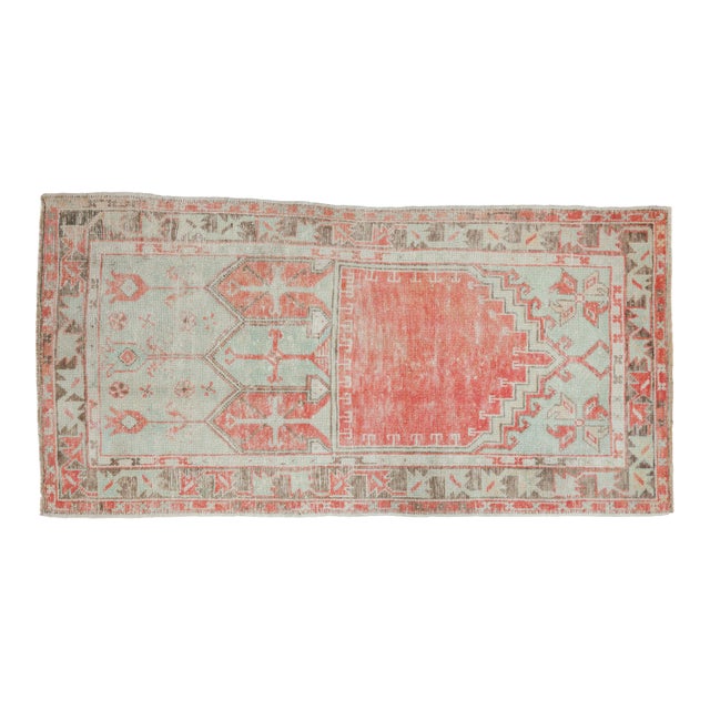Vintage Distressed Oushak Rug Runner - 2'6" x 5' For Sale