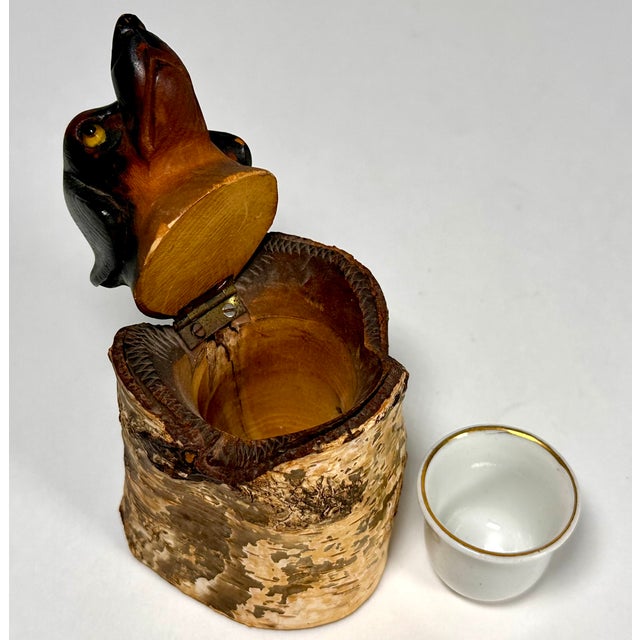 Black Forest Dachshund Birch Tree Inkwell For Sale - Image 11 of 16