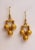 Contemporary Pair of 18k Gold Indian Dangle Drop Earrings For Sale - Image 3 of 5