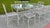Mid 20th Century Grape Leaf & Vine Wrought Iron Outdoor Patio Table W/Glass Top & 6 Mesh Seat Chairs For Sale - Image 9 of 12