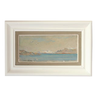 Einar Palme, Sea View, 1940s, Oil on Canvas For Sale