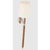 Bryant Large Wrapped Tail Sconce in Polished Nickel and Natural Leather with Linen Shade Designer: Thomas O'Brien Finish:...