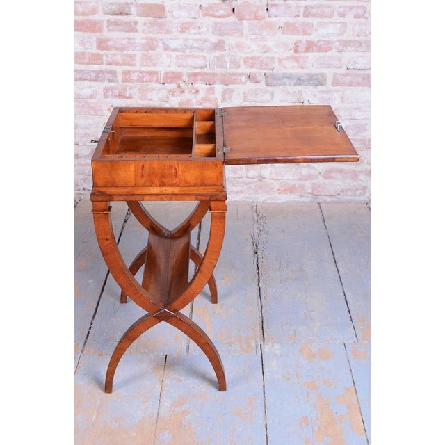 Biedermeier Cherry Wood Sewing Table by Josef Danhauser, Austria, 1820s For Sale - Image 12 of 15