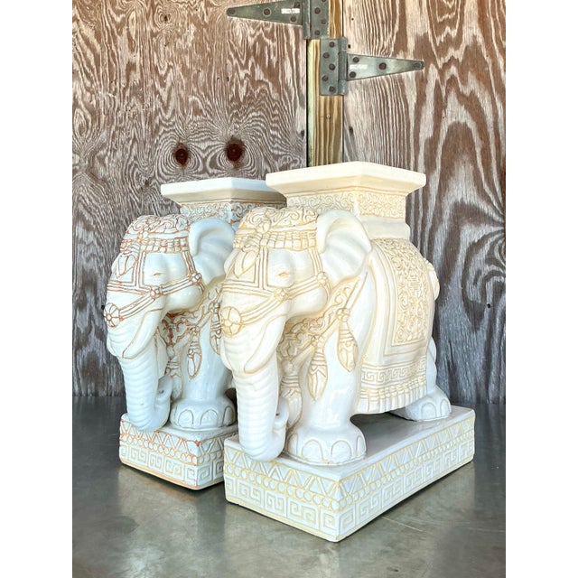 Introduce an exotic touch of Chinoiserie Chic to your interiors with this captivating pair of Vintage Regency Glazed...