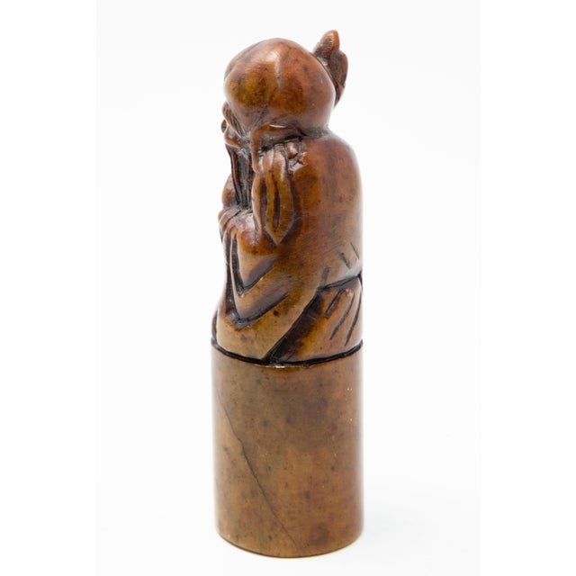 Chinese Soapstone Chop Seal With Shoulao For Sale In Nashville - Image 6 of 10