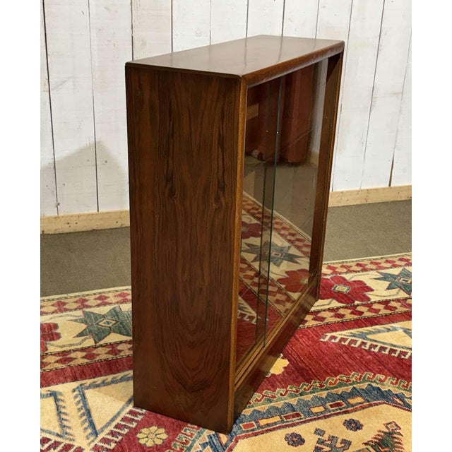 English Walnut Display Cabinet, 1970s For Sale - Image 11 of 13