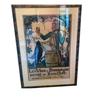 Vintage Framed French Poster For Sale