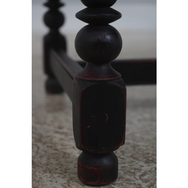 Tiger Maple Top Black Base Coffee Table For Sale - Image 9 of 13