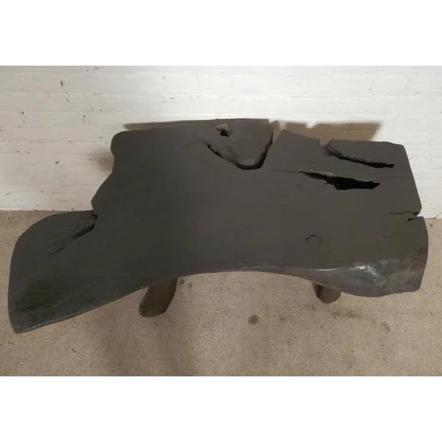 Impressive all teak wood desk or table. Solid driftwood top and three sturdy legs. Great for indoor or outdoor use....