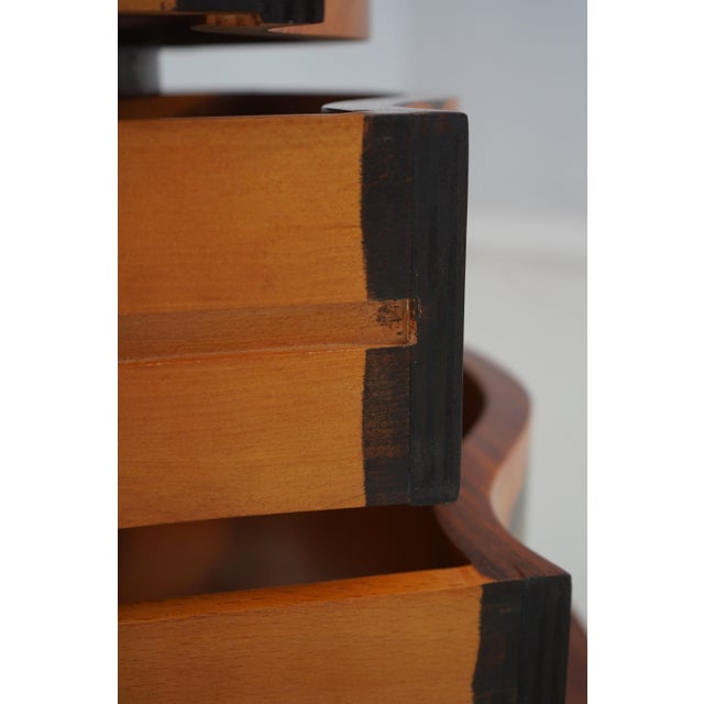 1970s French Marble Top Inlaid Bronze Mounted Chest For Sale - Image 5 of 18