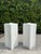 Late 20th Century Vintage 30” Sculptural White Plaster Pedestals, a Pair For Sale - Image 5 of 12