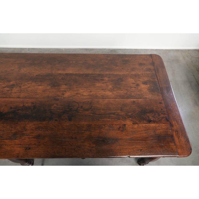 Early 19th Century English Oak Farmhouse Dining Table For Sale - Image 9 of 14