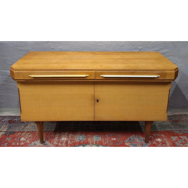 Tan Vintage Art Deco Sideboard in Maple, 1950 For Sale - Image 8 of 8