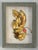 Vintage Italian Patina Gold Leaf Tole Collages, Framed Pair, Mid Century For Sale - Image 4 of 7