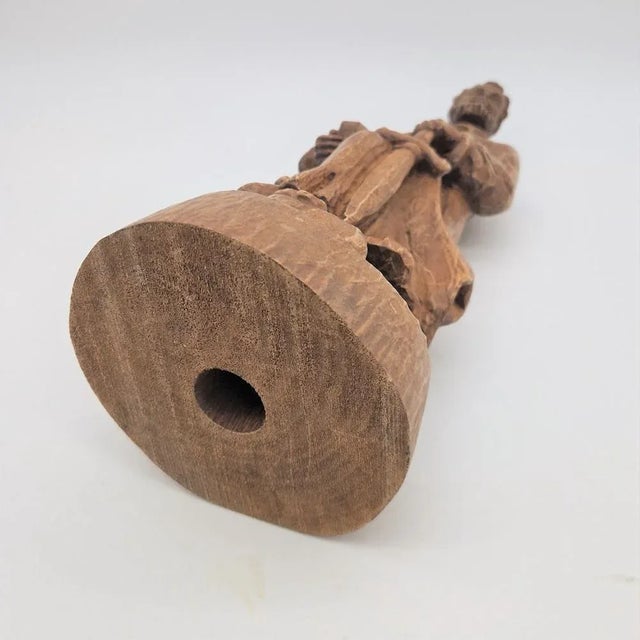 Carved Wooden Figure of Saint Boniface, 1950s-1960s, in Very Good conditions. Designed 1950 to 1959
