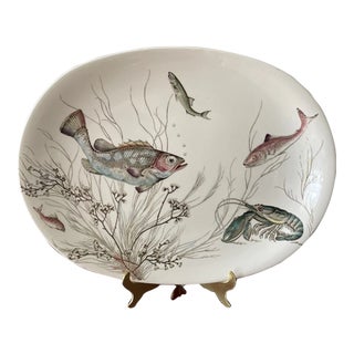 Vintage Johnson Brothers Fish Platter 16" Oval Serving Plate For Sale