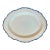 Large Antique 18th Century English George III Creamware Blue Shell Edge or Feather Edge Oval Platter Circa 1790 For Sale