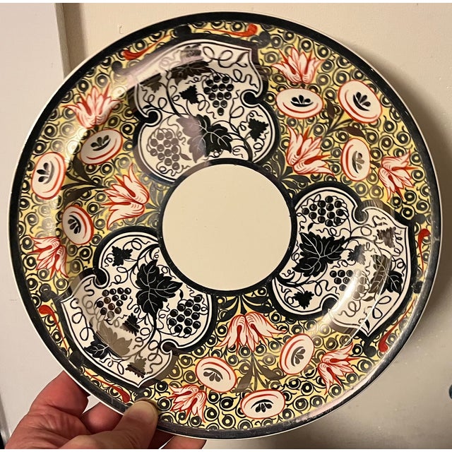 Antique Early 20th Century Wedgwood Creamware Hand Painted Silver Luster Plates - Set of 12 For Sale In New York - Image 6 of 10