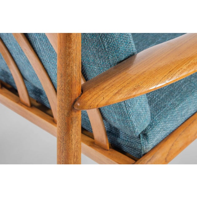 Danish Modern Model 118 Chair by Grete Jalk for France and Sons with Commentary Danish Ottoman, Denmark, 1960's For Sale In Orlando - Image 6 of 13