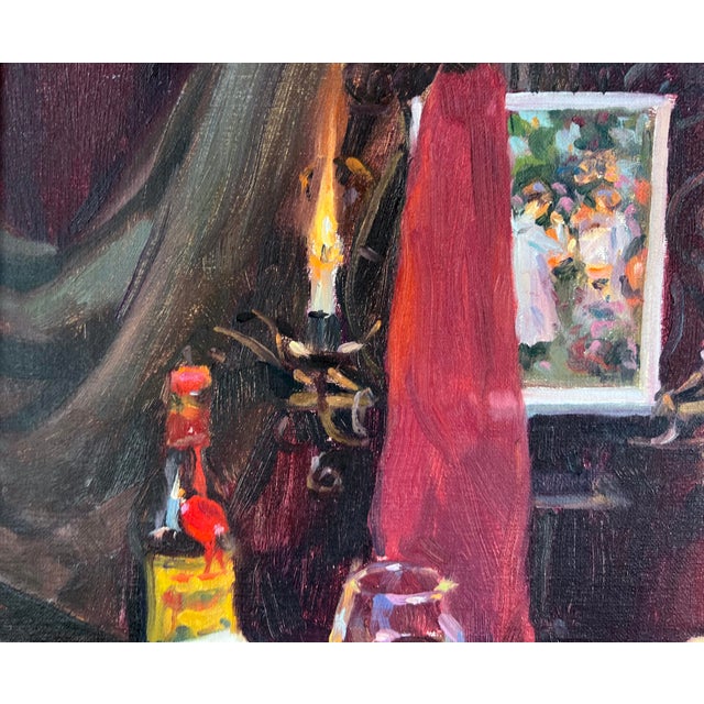 1990s Ultra Realist Library Still-Life Books and Candles "Little Devil in the Details" by Ken DeWaard For Sale - Image 5 of 7