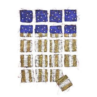 Nancy Billings American Textile Art "Democracy II- Hanging on by a Thread" 2022 For Sale