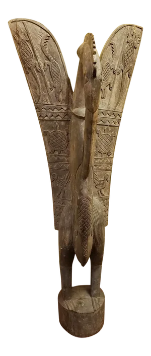 Monumental Senufo Hornbill Bird Sculpture, 20th Century