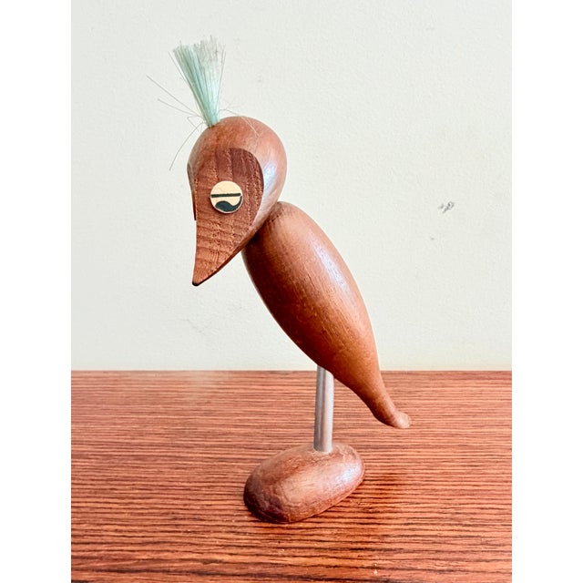 Brown Bird Corkscrew and Bottle Opener in Teak attributed to Arne Basse, 1960s For Sale - Image 8 of 8