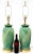 1980s Lamp Pair Green Palm Tree Leaves For Sale - Image 5 of 12