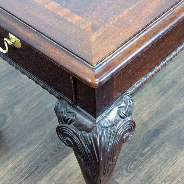 Brown Vintage 1994 Thomasville Mahogany End Table For Sale - Image 8 of 10