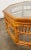 Mid 20th Century Vintage Glass Top Scorched Bamboo Coffee Table For Sale - Image 5 of 6
