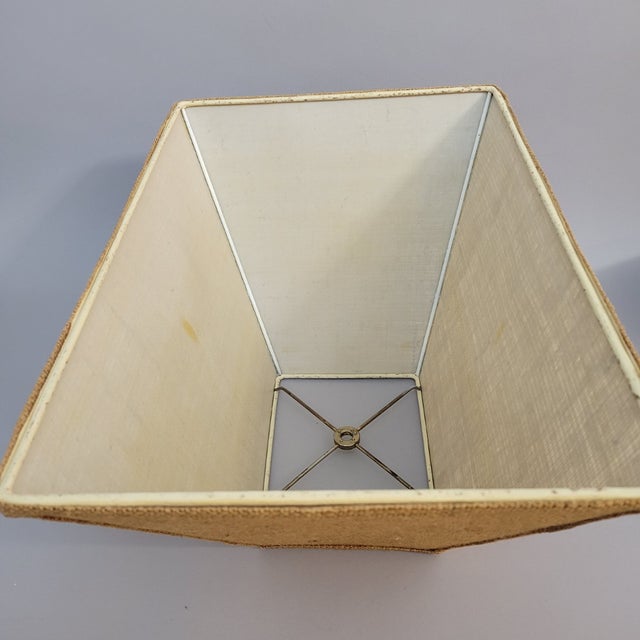 Vintage 1990s Frederick Cooper Natural Stone and Chrome Two Light Table Lamp For Sale - Image 10 of 11