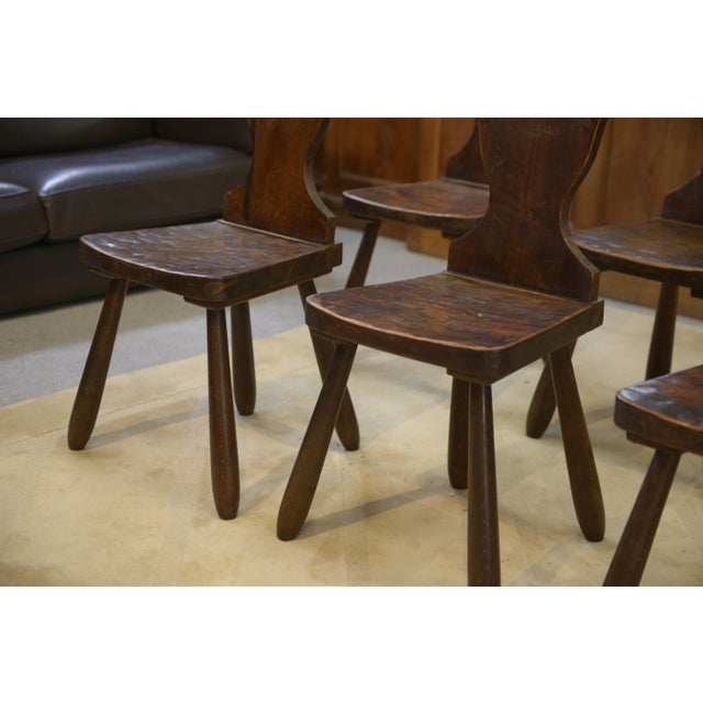1950s Vintage Monastery Chairs, 1950s, Set of 8 For Sale - Image 5 of 12