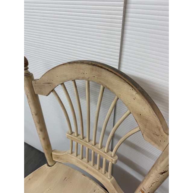 Off-white Sunrise Home French Provincial Counter Stools, Set of Four For Sale - Image 8 of 12