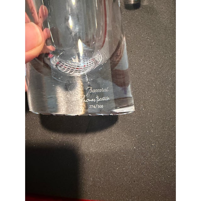Late 20th Century Thomas Bastide for Baccarat "Zoom" Decanter Set of 7 with storage— Signed, Numbered 274/500 For Sale In Orlando - Image 6 of 8