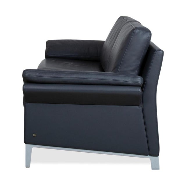 Model 3300 2-Seater Sofa in Black Leather from Rolf Benz For Sale - Image 12 of 13