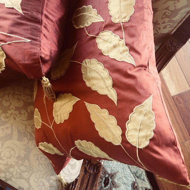 Autumn Silk Accent Pillows A Pair Chairish