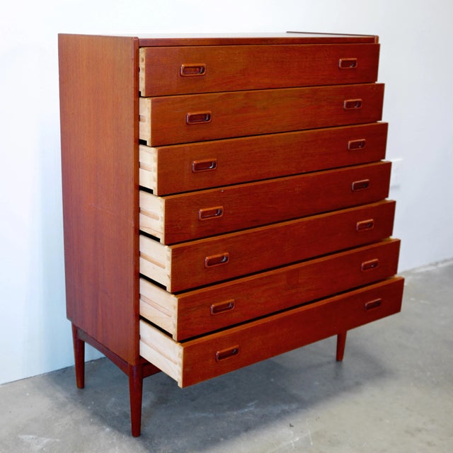 Wood Mogens Kold Danish Teak 7 Drawer Dresser Designed by Arne Hovmand-Olsen For Sale - Image 7 of 14
