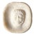 Antique 19th Century Italian Grand Tour Carved White Marble Shallow Vide Poche Dish or Paperweight With Mask Figure For Sale