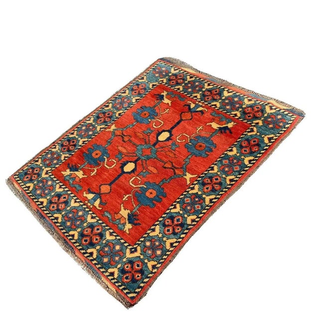 Vintage Afghan Kargai Rug For Sale - Image 3 of 11