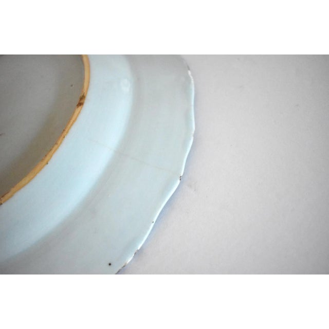 18th-Century Qianlong Blue Underglaze Peony Plate For Sale - Image 11 of 12