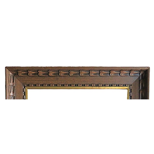 Mid-Century Modern Carved Wood Picture Frame Fits 11" X 14" Rabbet Opening Mid Century Modern For Sale - Image 3 of 4