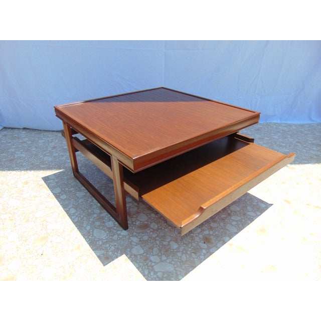 Refinished Square John Keal Coffee Table For Sale - Image 5 of 11
