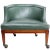 Mid 20th Century Leather Tub Chair With Nailhead Studs and Ball Caster Feet For Sale - Image 13 of 14