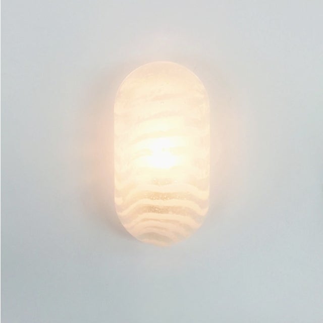 Peill & Putzler Vintage Striped Glass Wall Lamps From Peill & Putzler, Germany, 1970s - a Pair For Sale - Image 4 of 7