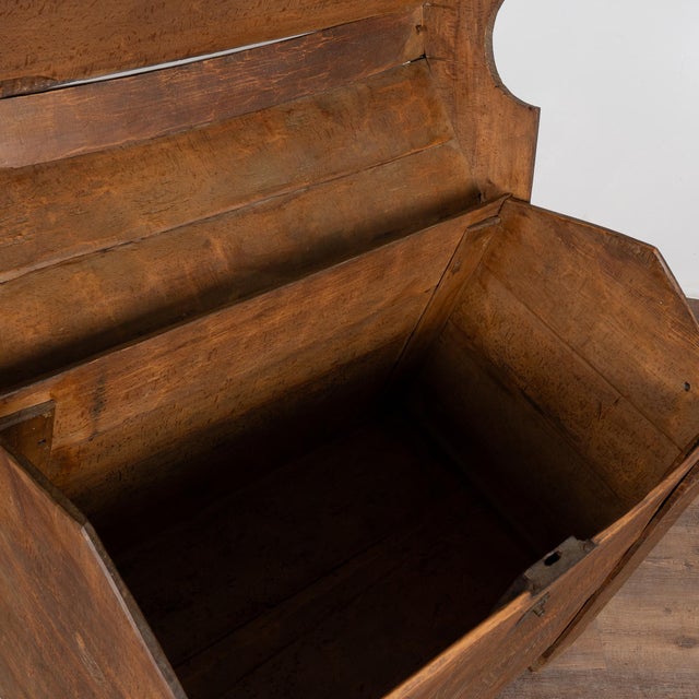 Rustic European 19th Century Large Rustic Oak Dome Top Trunk With Carved Details For Sale - Image 3 of 18