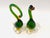 1960s Pair of Mid Century Murano Geese Green and Gold Spiral Glass Sculptures For Sale In Los Angeles - Image 6 of 9